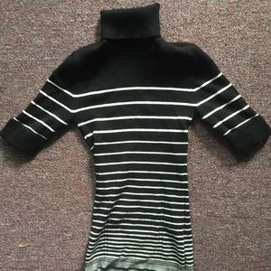 White House Black Market Striped Turtleneck